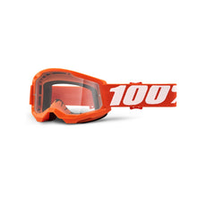 Load image into Gallery viewer, 100% Strata 2 Youth Goggles - Orange - Clear Lens