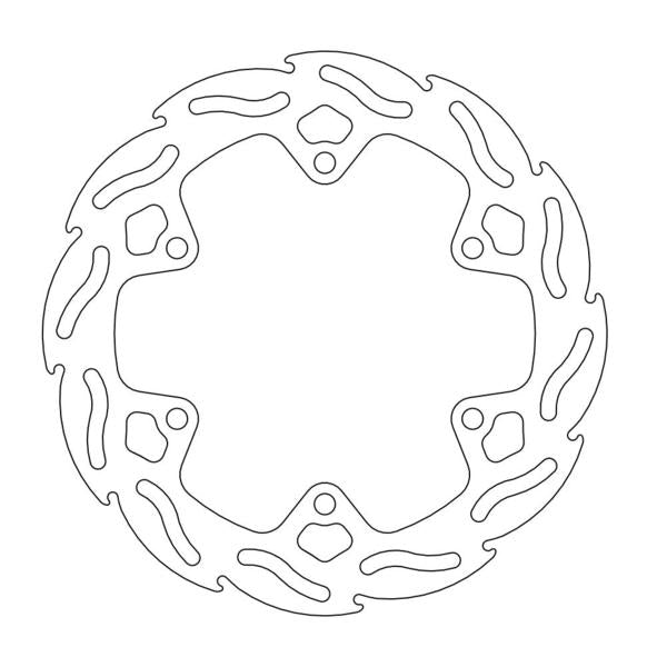 Moto Master Flame Rear Brake Rotor - Yamaha YZF-R6 99-02 R1 02-03