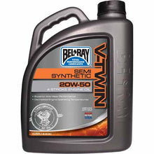 Load image into Gallery viewer, Bel-Ray V-Twin 20W-50 Semi-Synthetic Motor Oil is a synethic blend, multi-grade V-twin motorcycle oil formulated to meet the specific demands of large displacement V-twin engines