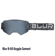 Load image into Gallery viewer, Blur B-60 Adult MX Goggle - Cement Matt Grey - Silver Lens