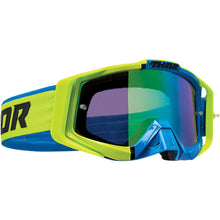 Load image into Gallery viewer, Thor Adult Sniper Pro MX Goggles - Divide Lime Blue S22