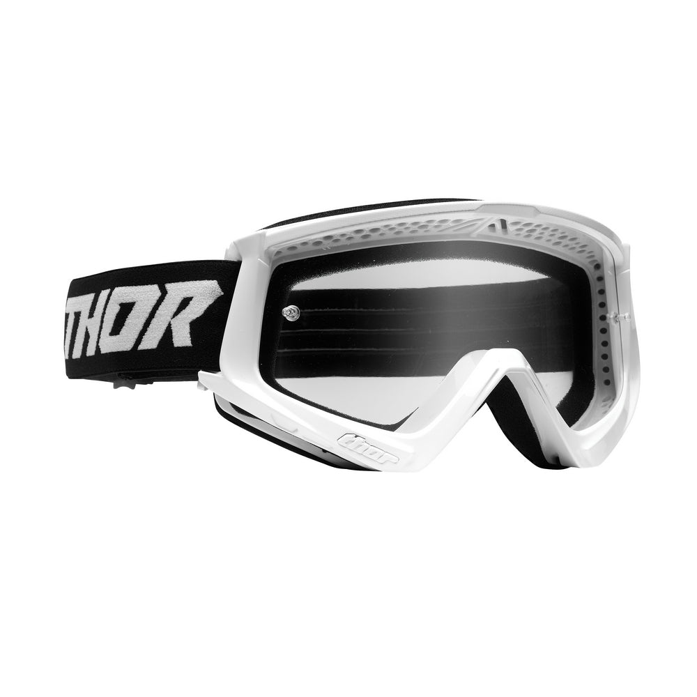 Thor Youth Combat MX Goggles - White Black S22