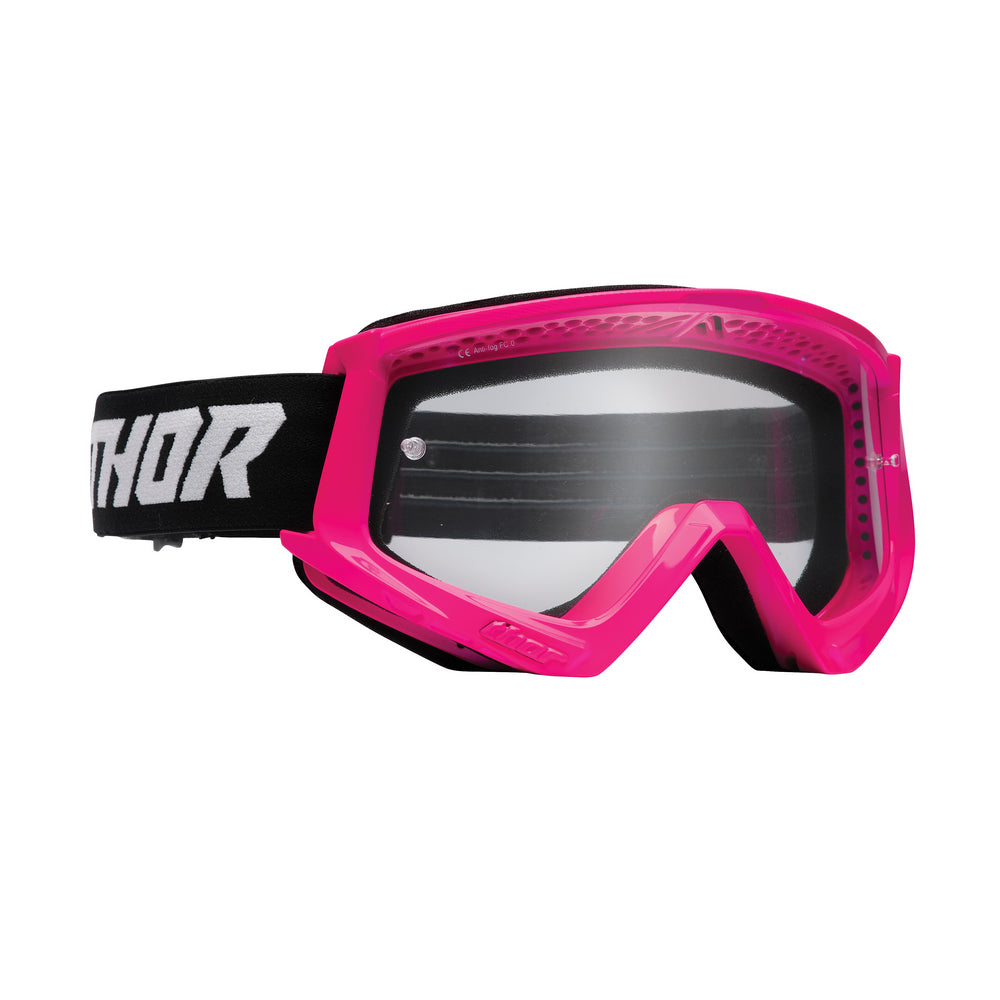 Thor Youth Combat MX Goggles - Fluro Pink Black S22