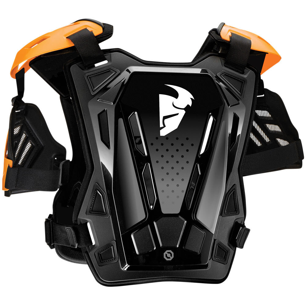 Thor Youth 2XS/XS Chest Protector : Orange/Black : 18-27kg