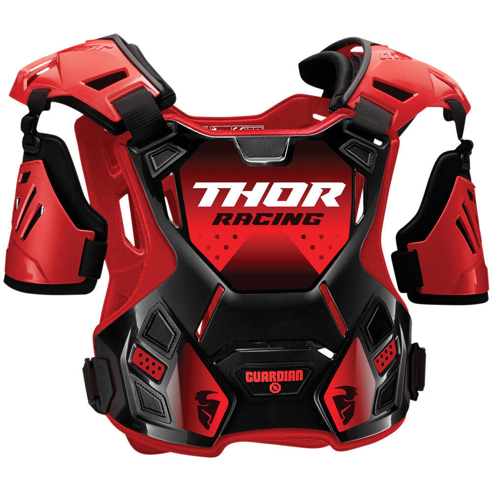 Thor Youth S/M Chest Protector : Black/Red : 27-45kg