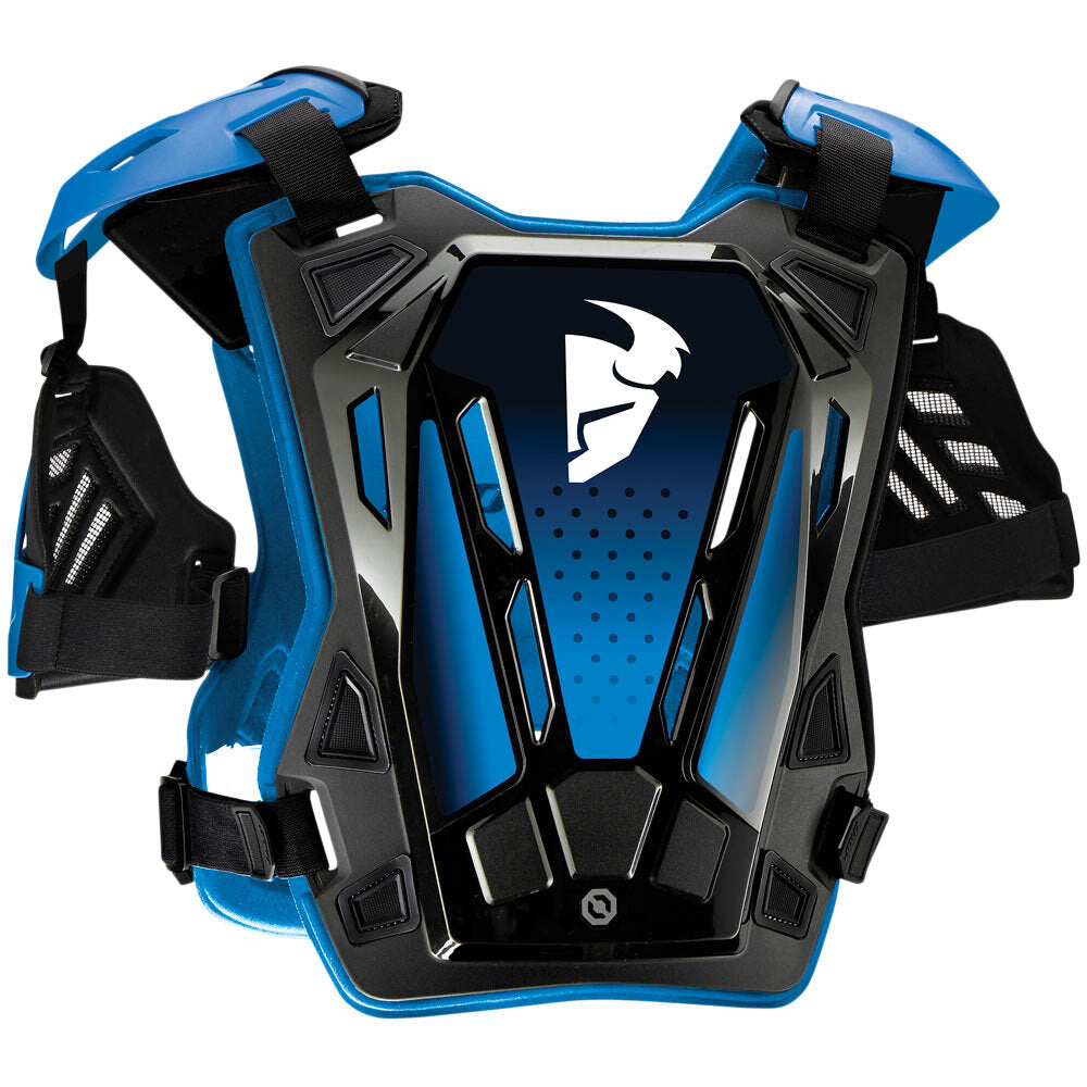 Thor Youth 2XS/XS Chest Protector : Black/Blue : 18-27kg