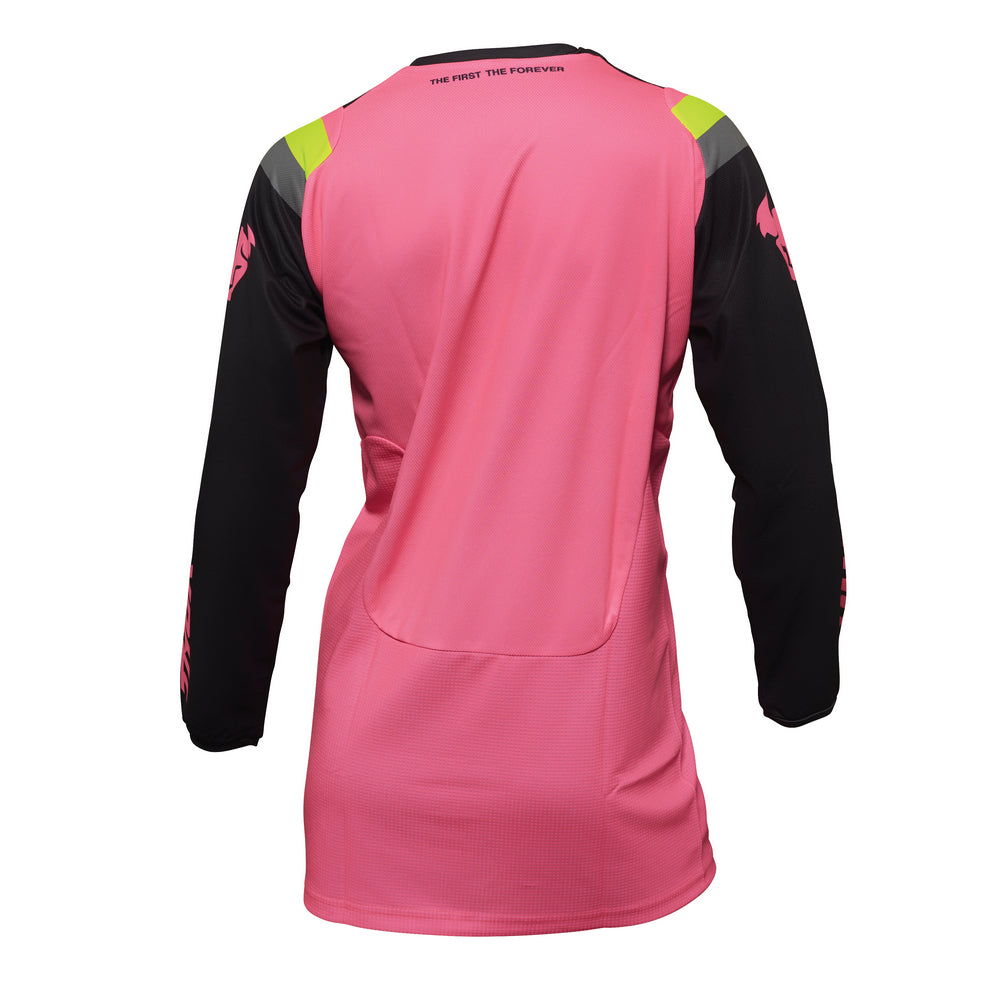 Thor Womens Pulse MX Jersey - Rev Charcoal Pink - S22