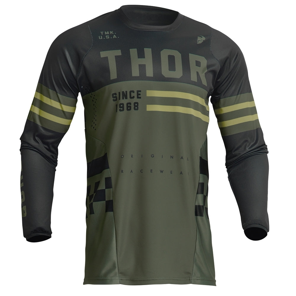 Thor Pulse Youth S23 MX Jersey - Combat Army