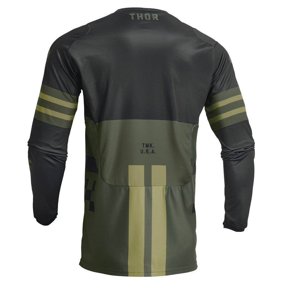 Thor Pulse Youth S23 MX Jersey - Combat Army