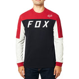 GRIZZLED LS AIRLINE KNIT TOP [BLACK/RED]