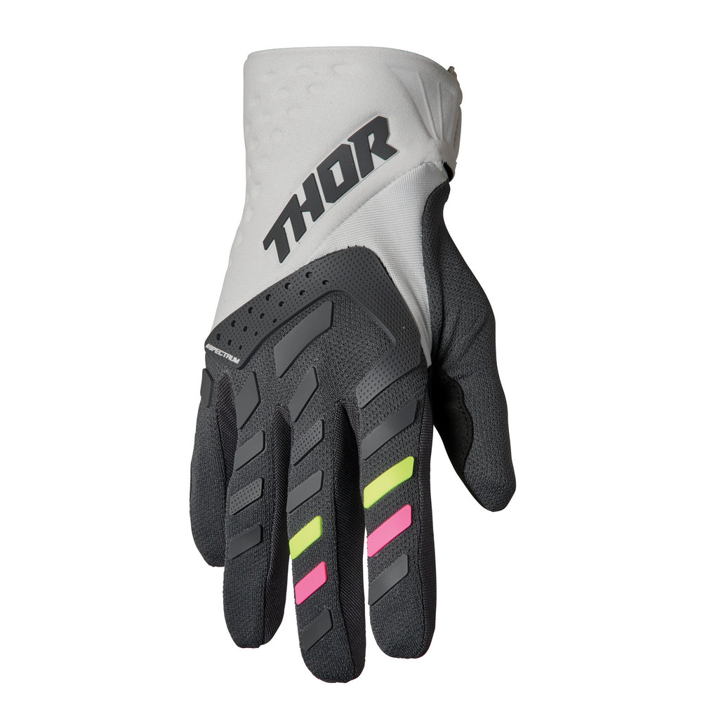 Thor Adult Womens Spectum MX Gloves - Grey Charcoal - S22