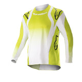 Alpinestars Youth Racer Push MX Jersey - Yellow Fluoro/White