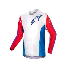 Load image into Gallery viewer, Alpinestars Youth Racer MX Jersey - Pneuma Blue/Mars Red/White