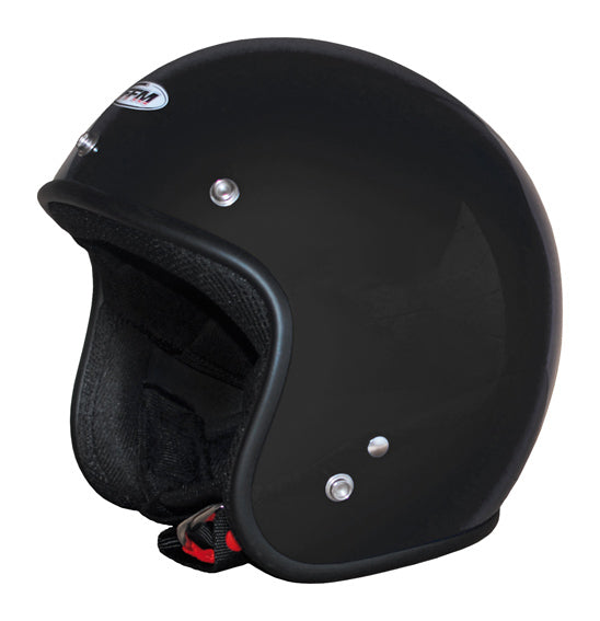 FFM : Medium : Jetpro 2 : Gloss Black : Open Face Helmet : Low Rider