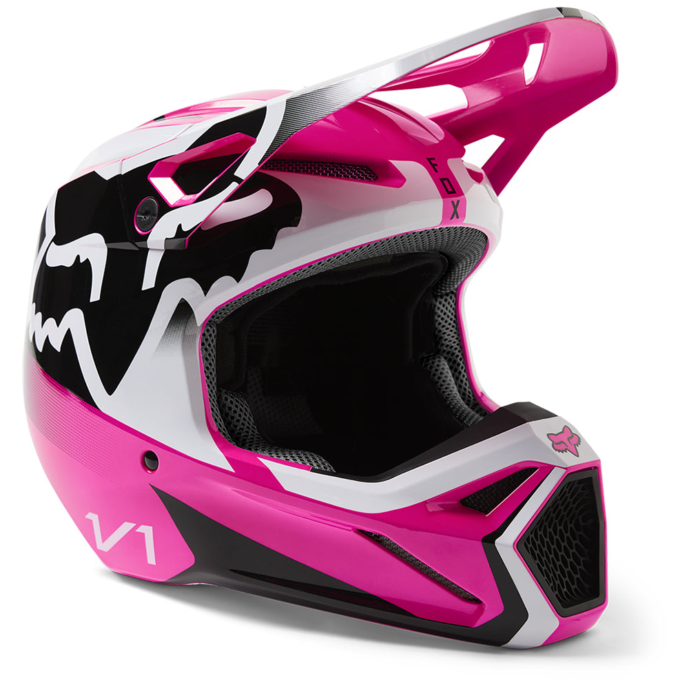 FOX YOUTH V1 LEED MX HELMET MIPS ECE PINK