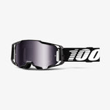 100% Armega Goggles - Adult - Black - Mirror Silver Lens