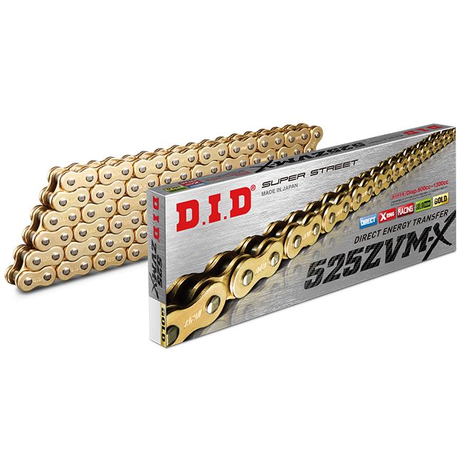 DID 525 - 120 Link ZVM-X Chain - X-Ring - Gold