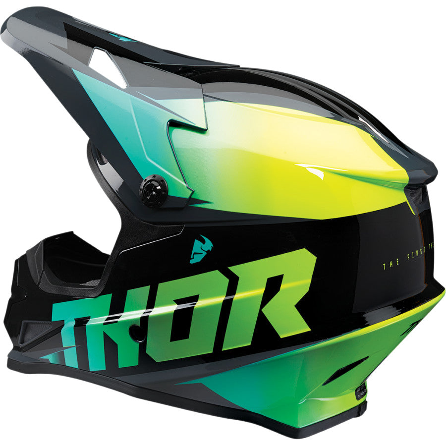 Thor Adult Sector MX Helmet - Fader Acid Teal S22
