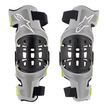 Load image into Gallery viewer, Alpinestars Bionic-7 Knee Brace Set - Silver/Yellow
