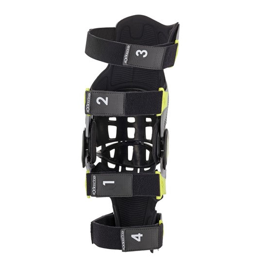 Alpinestars Bionic-7 Knee Brace Set - Silver/Yellow