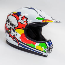 Load image into Gallery viewer, Kylin : Youth Large : MX Helmet : White Skull