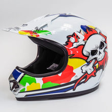 Load image into Gallery viewer, Kylin : Youth Large : MX Helmet : White Skull