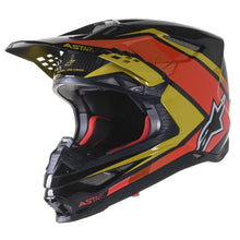 Load image into Gallery viewer, Alpinestars Supertech S-M10 Carbon Meta 2 Helmet Black/Yellow Orange