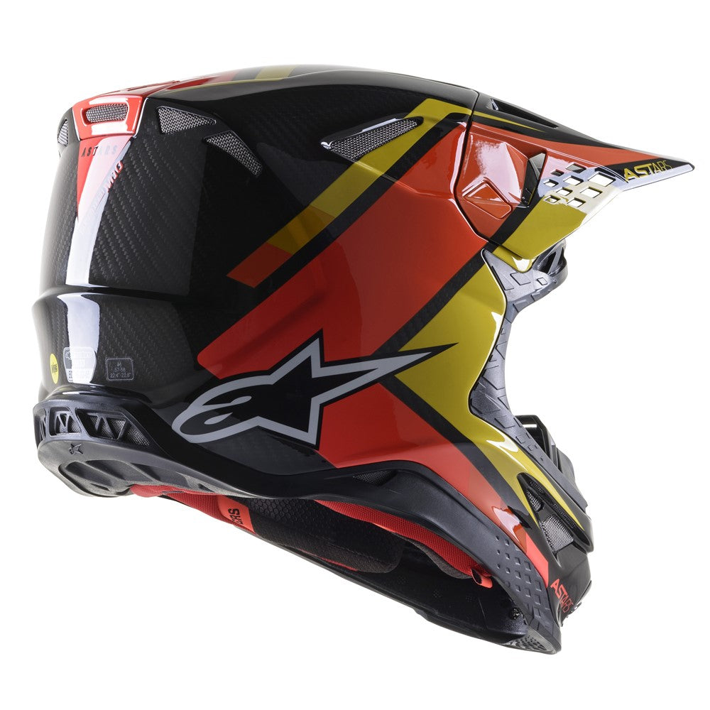 Alpinestars Supertech S-M10 Carbon Meta 2 Helmet Black/Yellow Orange