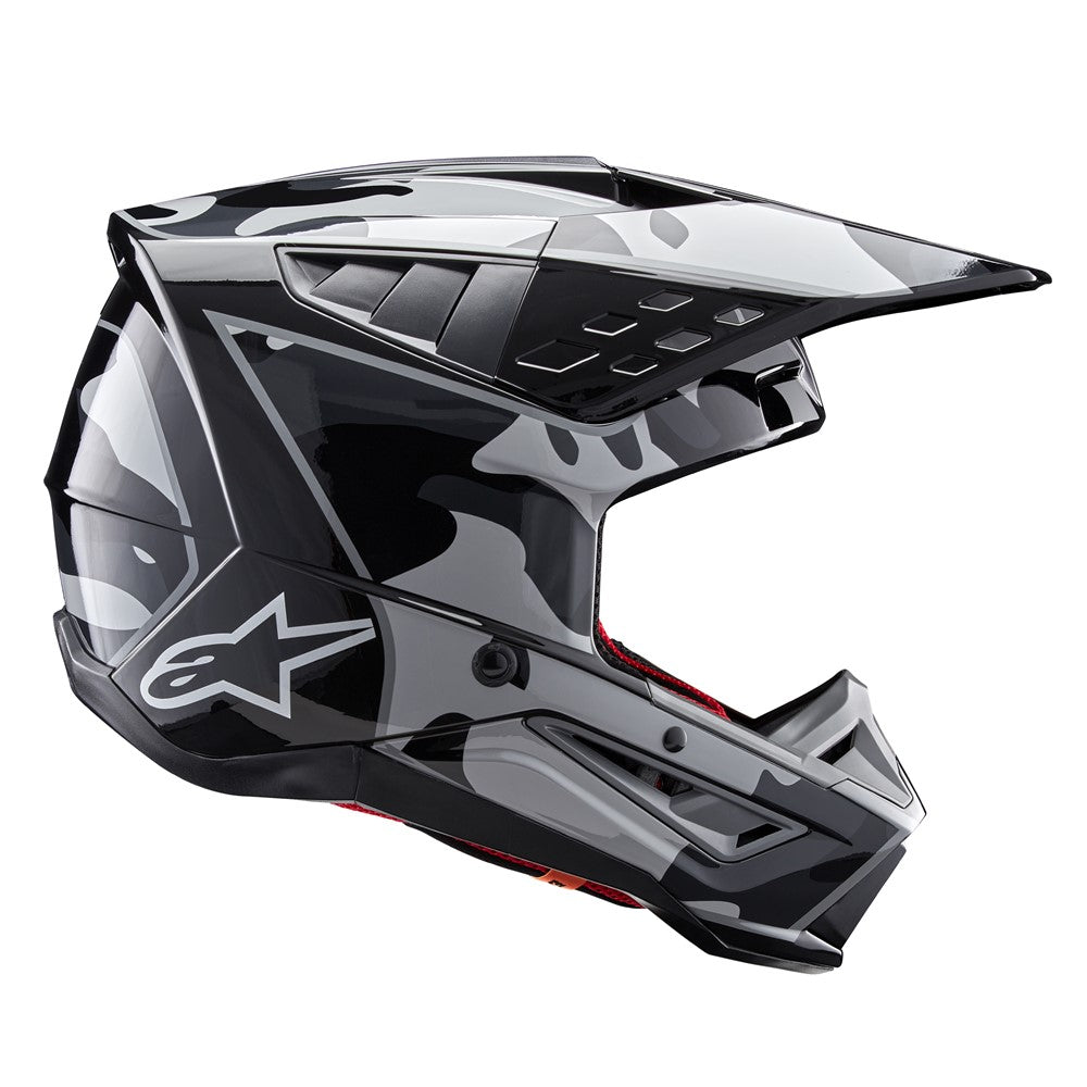 Alpinestars S-M5 Adult MX Helmet - Rover 2 Gloss Black/Silver