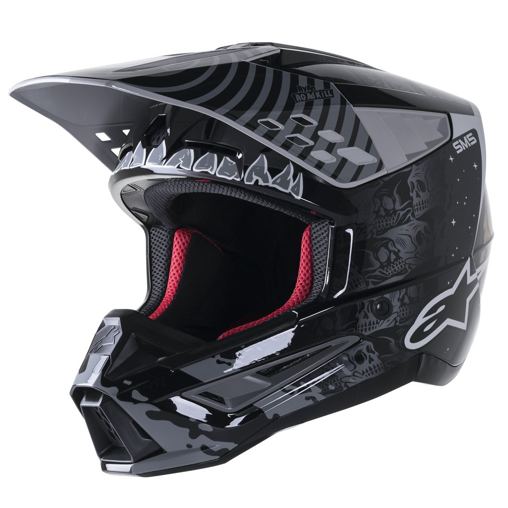 Alpinestars S-M5 Solar Flare Adult MX Helmet - Black/Gray/Gold
