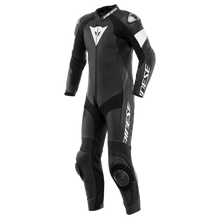 Load image into Gallery viewer, tosa-leather-1-pc-suit-perf-black-black-white