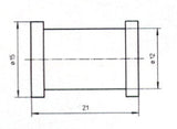 B & H Standard - Grommet 21 mm - rubber