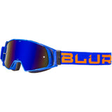 Blur Adult B-20 MX Goggles - Blue Orange / Blue Lens