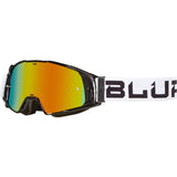 Blur Adult B-20 MX Goggles - Black White / Red Lens