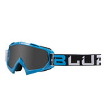 Blur Adult B-10 MX Goggles - Blue Black White