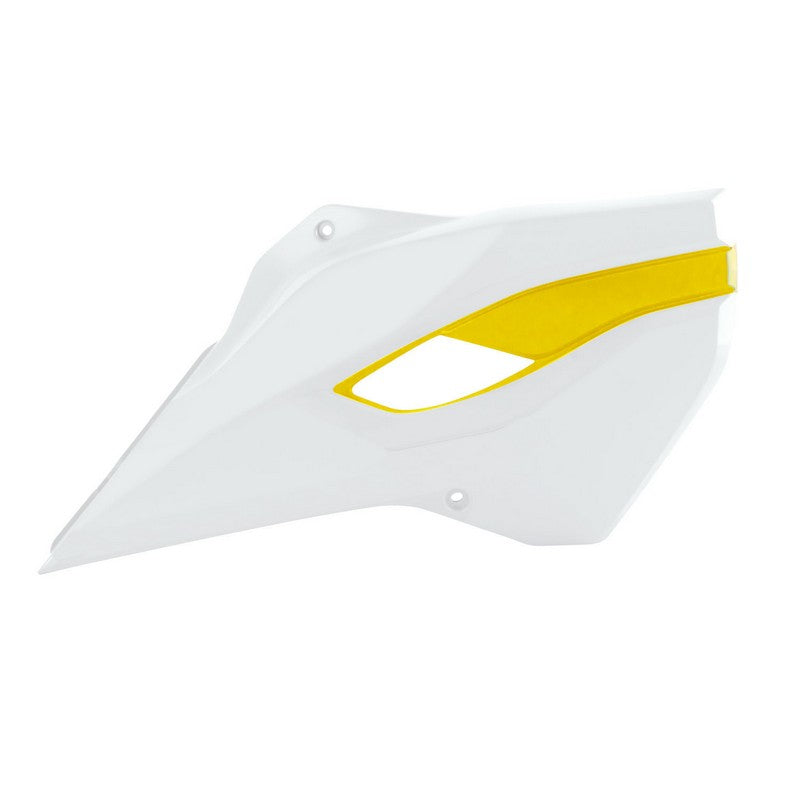 Rtech Radiator Shrouds - Husqvarna 125-501 TC FC 14-15 TE FE 14-16 - White Yellow