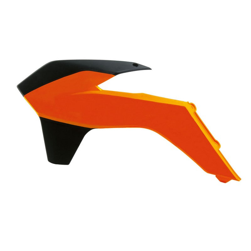 Rtech Radiator Shrouds - KTM 125-500 - SX SXF 13-15 EXC EXCF 14-16 - Black Orange