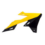 Rtech Radiator Shrouds - Suzuki RMZ250 RMZ450 - Yellow Black