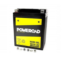 Load image into Gallery viewer, Poweroad : CYG14A2 - YB14A2 : Nano Gel Motorcycle Battery