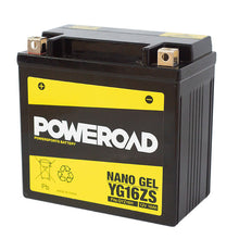 Load image into Gallery viewer, Poweroad : YG16ZS - GYZ16H : Nano Gel Motorcycle Battery
