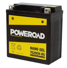 Load image into Gallery viewer, Poweroad : CYG20CHBS YTX20CHBS : Nano Gel Motorcycle Battery