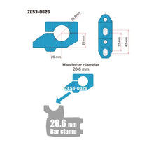 Load image into Gallery viewer, Zeta 26mm Handlebar Riser - Fat Bar to Fat Bar - 20mm Offset
