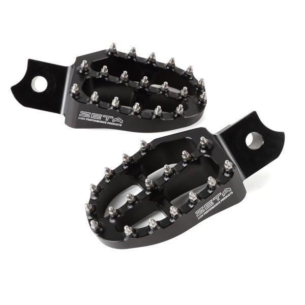 Zeta Alloy Foot Pegs - Yamaha WR YZ YZF - Black
