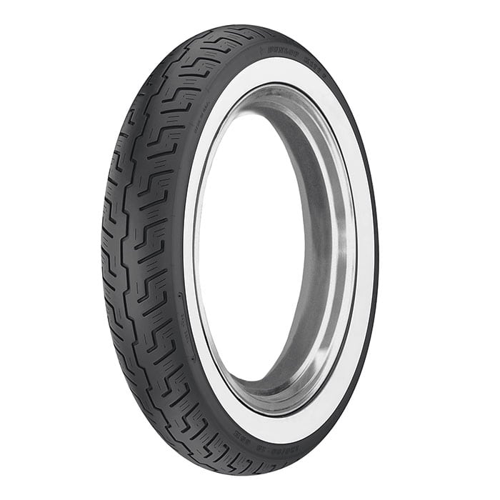 Dunlop 120/90-18 K177 Front Tyre - 65H Bia TL - White Wall
