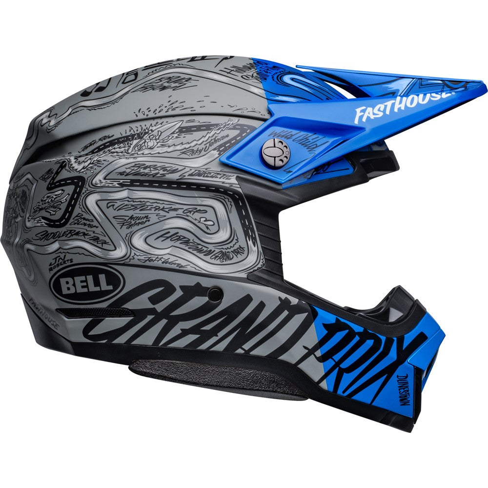 Bell Moto-10 MX Helmet - Spherical Fasthouse DITD LE Blue/Grey