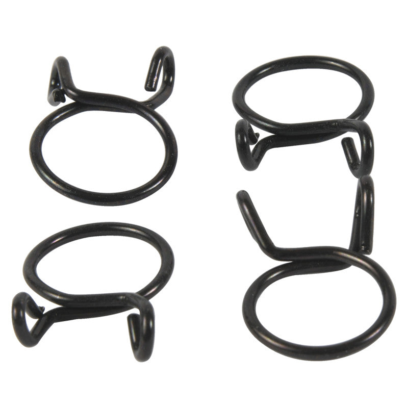 All Balls Fuel Line Wire Clamp - 4 Pack - 15.2mm Black