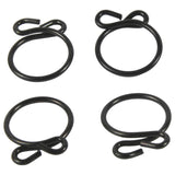 All Balls Fuel Line Wire Clamp - 4 Pack - 16.6mm Black
