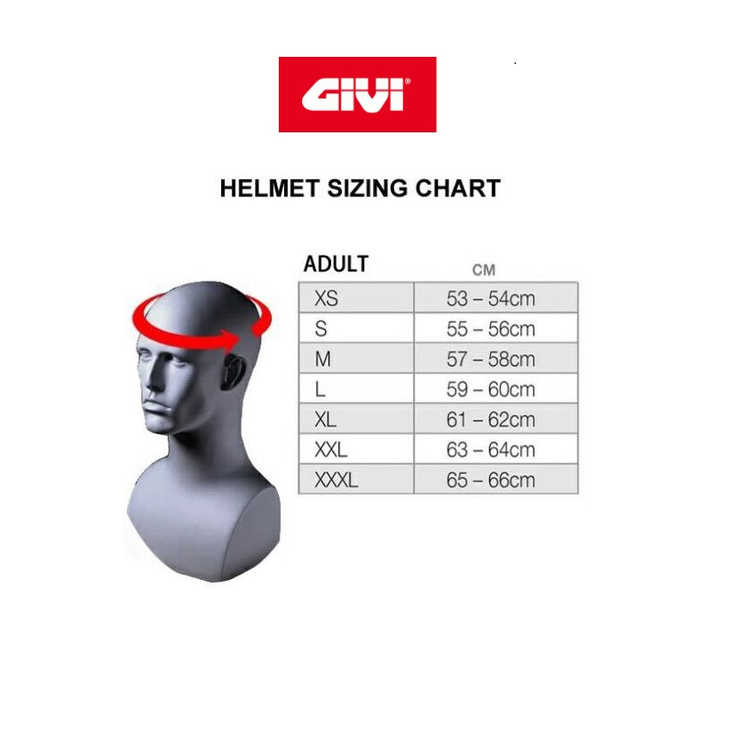 Givi X22 Scooter Helmet - Red/Grey