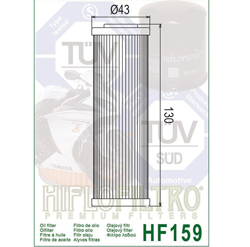 Hiflo : HF159 : Ducati Panigale : Oil Filter