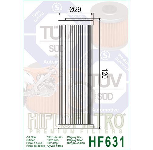 Hiflo : HF631 : Beta : Oil Filter
